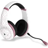 4Gamers Casque gaming stéréo - Édition Rose Gold - Blanc abstrait