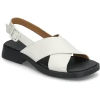 Camper pour femme. K201600-004 Sandales en cuir Dana blanc (36), Plat, Boucle, Casuel