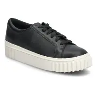 Clarks Baskets Mayhill Walk Femme Black Leather
