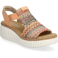 Rieker Sandales azur / caramel / chocolat / olive