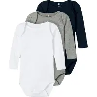 Name it Barboteuse / body marine / gris chiné / blanc
