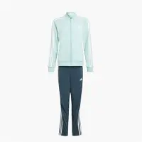 Adidas Ensemble de Survêtement Junior Fille Essentials 3 Bandes Semi Flash Aqua/Blanc