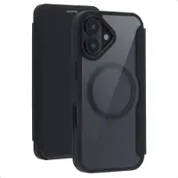 IMoshion Bookcase Transparente avec MagSafe pour Apple iPhone 17 - Noir