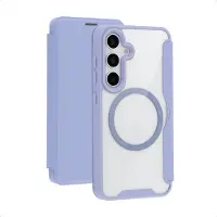 IMoshion Bookcase Transparente avec MagSafe pour Samsung Galaxy S25 / S24 - Lilas