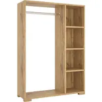 En.casa Armoire 'Nesbyen' avec barre de penderie aspect chêne