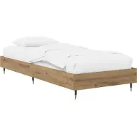 vidaXL Cadre de lit en bois d'ingénierie style chêne artisanal 80 x 200 cm