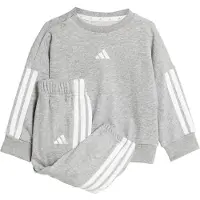 Adidas Survêtement 'Essentials' gris chiné / blanc