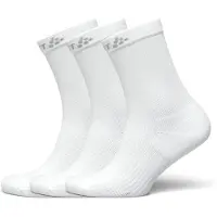 Craft Unisexe, Chaussettes de sport, Core Dry Hautes Chaussettes 3-Pack (34 - 36), Blanc, Gris