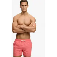 Superdry pour homme. M3010267A Logo brodé 15 maillot de bain corail (L), Beachwear, Polister recyclé
