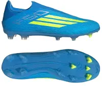 Adidas Chaussure de foot 'F50 League' azur / citron vert / gris argenté