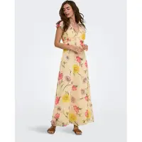 ONLY Robe 'ONLValda' jaune / jaune pastel / vert / rose