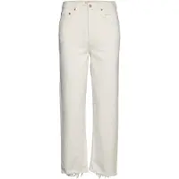 Levi's Jean 'Ribcage Straight Ankle Jeans' blanc denim