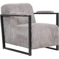Happyment Chaise avec Accoudoirs Veno - Chaise Longue pour Adulte - Gris Clair - Avec Coussin - Chaise Longue Moderne - Meubles de Salon