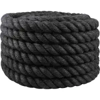 vidaXL Corde en Jute 30 Noir Jute 100% Tossa