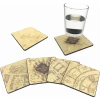 Epee Harry Potter - Pack de 4 sous-verres thermoréactifs Carte du Maraudeur (4x, Dessous de verre)