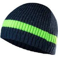 Neo Tools Bonnet d'hiver PREMIUM avec réflecteurs, 50 % laine, 50 % acrylique, Bleu