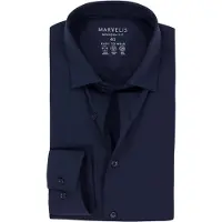 MARVELIS Homme Marvelis Performance Modern Fit Chemise en jersey marine, Unicolore