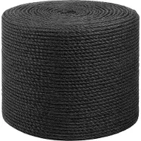 vidaXL Corde en Jute 6 Noir Jute 100% Tossa