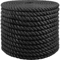 vidaXL Corde en Jute 24 Noir Jute 100% Tossa