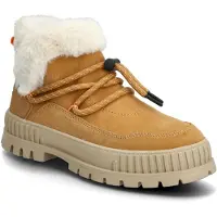 Palladium Pallashock Lo Hiver Enkellaarsjes Plat - Cognac - Maat 39