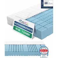 AM Qualitätsmatratzen | Matelas Premium 7 zones en mousse froide 120x200 cm | Fermeté moyenne (H3) | Matelas ergonomique en RG60 | 19 cm d'épaisseur | Fabriqué en Allemagne | 120 x 200 cm