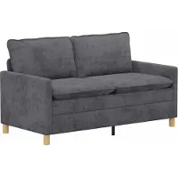 vidaXL Ensemble de canapés , 2 pièces, polyester gris foncé