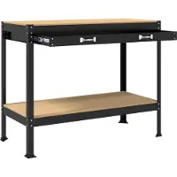 vidaXL Établi noir 81 x 41 x 145 cm, en aggloméré et métal