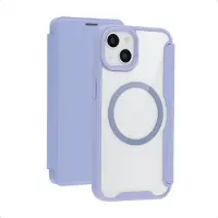 IMoshion Bookcase Transparente avec MagSafe pour Apple iPhone 14 / 13 - Lilas