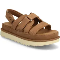 Ugg pour femme. 1175122 Sandales en cuir Goldenstar Gleam marron (41), Plat, Velcro, Casuel
