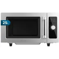 Cecotec Four à micro-ondes professionnel sans plateau tournant - 25 litres - FlatPro 2500. 1000 W, micro-ondes, commandes mécaniques