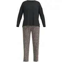 Tom Tailor Pyjama marron / cappuccino / noir