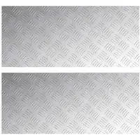 vidaXL Escalier Marche à angle droit 2 pcs Argent 90 x 40 cm Aluminium