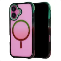 Selencia Coque arrière MagSafe Gradient pour Apple iPhone 16 - Vert / Brun