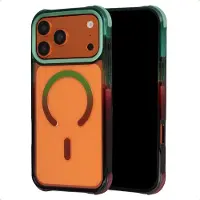 Selencia Coque arrière MagSafe Gradient pour Apple iPhone 17 Pro - Vert / Brun