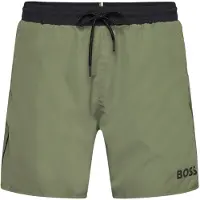 BOSS Short de bain à logo contrastant et liseré