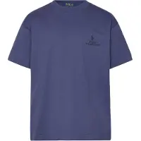 Ralph Lauren pour garçon. 323A12286003 T-shirt Big Fit en coton tricoté marine ((L) 10/12años= 150/161cm), Casuel, Manche courte, mode
