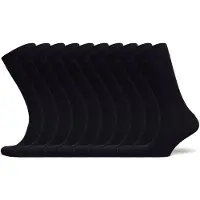 Claudio lot de 10 Paires de Chaussettes en Bambou Noir Homme