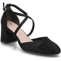 Tamaris Escarpins ouverts pour femmes avec lanières croisées et talons compensés 1-22438-46, taille : 39 EU, couleur : noir