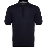 BOSS Polo en maille de laine vierge