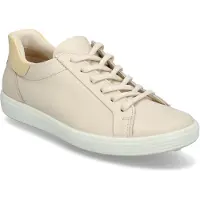 Ecco Soft 7 Easy Slip Lace Sneakers Laag - Beige - Maat 41