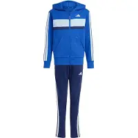 Adidas Seasonal Essentials Tiberio 3 Stripes Fleece Tracksuit Bleu 7-8 Years Enfants