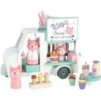 Tender Leaf Toys Tender Leaf Jouets Kitty's Milkshake Bus Ensemble de jeux en bois