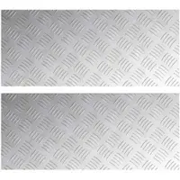vidaXL Escalier Marche à angle droit 2 pcs Argent 70 x 30 cm Aluminium