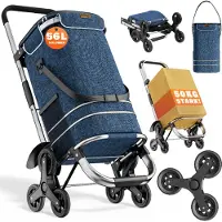 Monzana Chariot de courses 2 en 1 Bleu