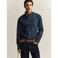 Gant pour homme. 3000400 Chemise Regular Fit navy (S), Casuel, Coton, Classique, Manche longue, Marine