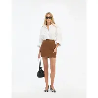 ROTATE pour femme. 115592249 Minijupe en cuir marron (36), Casuel