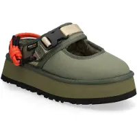 Ugg pour femme. 1180111 Bea Mary Jane Wildwood chaussures en cuir vert olive brûlé (38), Plat, Boucle, Casuel, Nylon recyclé