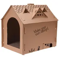 24.Se Maison pour chats marron carton 44x48x36 cm