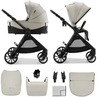 Kinderkraft Poussette 2-en-1 VESTO 2 avec nacelle, siège sport réversible, pliage avec siège, roues 8/11 pouces, accessoires, beige