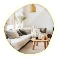 Tulup (86,2x86,9 cm) Miroir Lumineux LED Irrégulier Asymétrique Lumière Blanc Neutre Design Moderne Salon Chambre